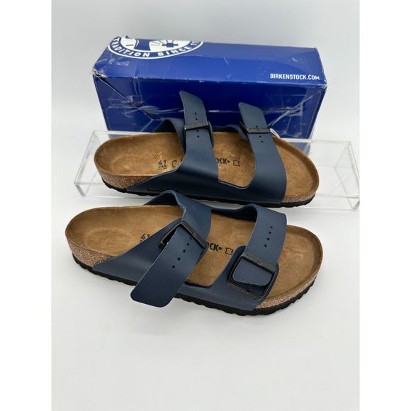 NEW Birkenstock Unisex Arizona Blue Leather Sandal 41 (10-10.5) R EU BI24 - Picture 4 of 8